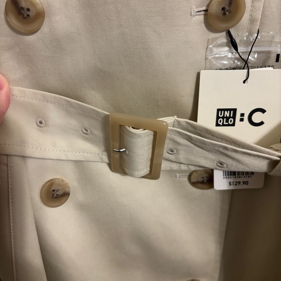 Uniqlo C tan/natural trench coat XS NWT - Picture 11 of 16